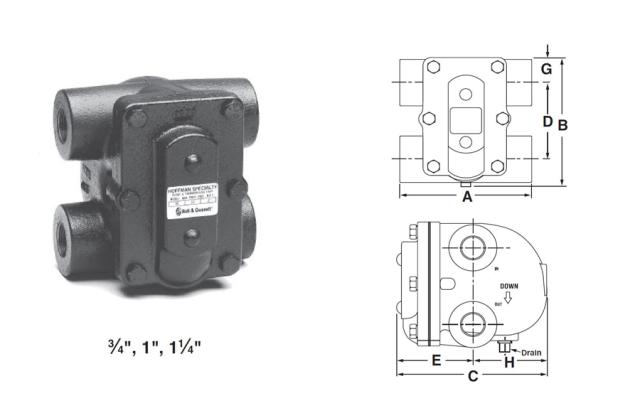 FT015H F&T Trap 1 IN. H Pattern